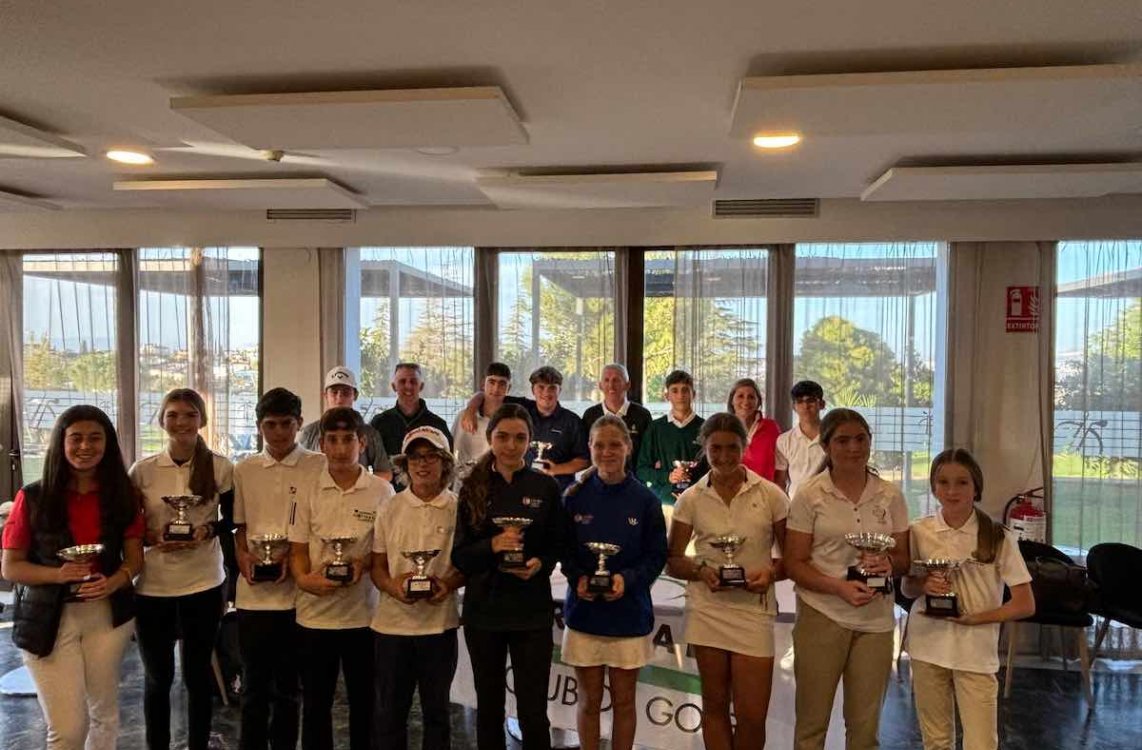 Atracón de birdies de Antonio Muñoz en el Circuito Juvenil y Benjamín en el Granada Club de Golf