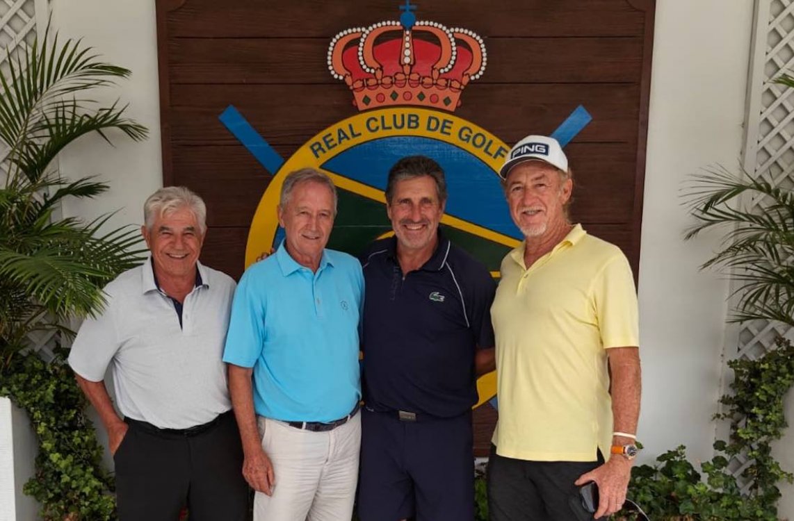 Leyendas del golf rinden un precioso homenaje al gran Miguel Sedeño en Guadalmina