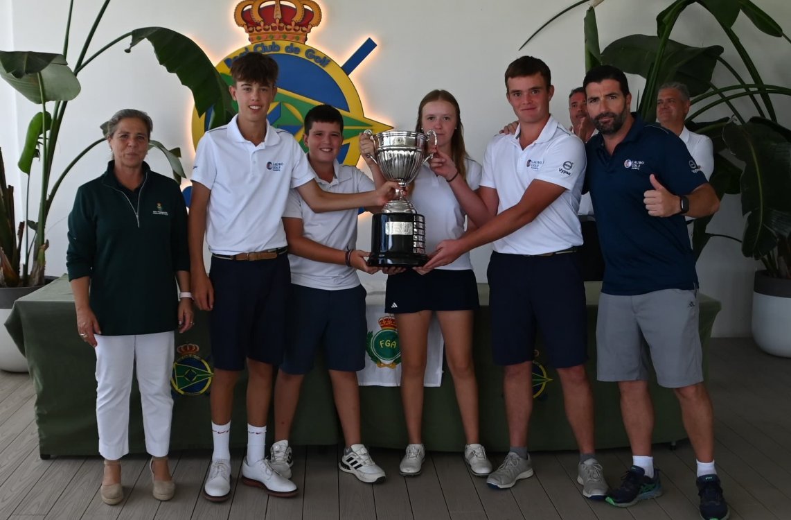 El equipo A de Lauro Golf conquista el Campeonato de Andalucía Interclubs infantil y cadete en Guadalmina
